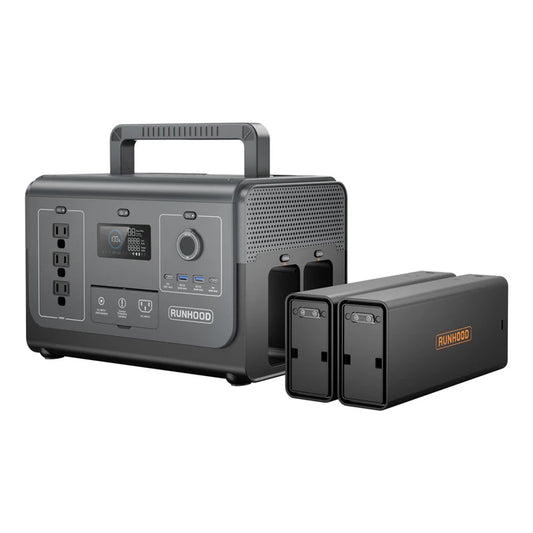 1200 Watt Portable Power Station - Pure Sine Wave Generator w/Swappable Batteries