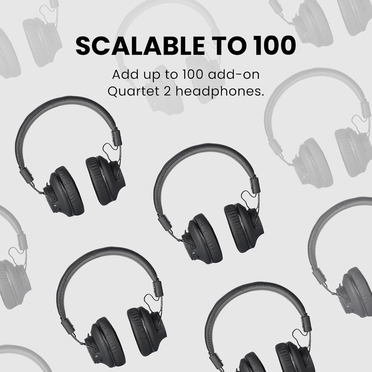 Group Listening - Wireless Headphone System - 4 Pack