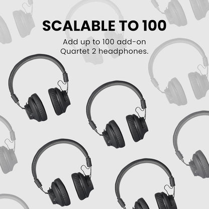 Group Listening - Wireless Headphone System - 4 Pack