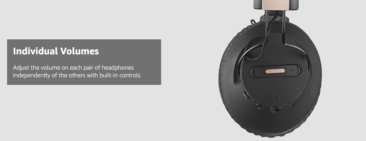 Group Listening - Wireless Headphone System - 4 Pack