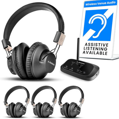 Group Listening - Wireless Headphone System - 4 Pack