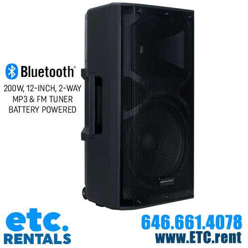 Battery Powered Speaker Rental - NYC NJ Brooklyn