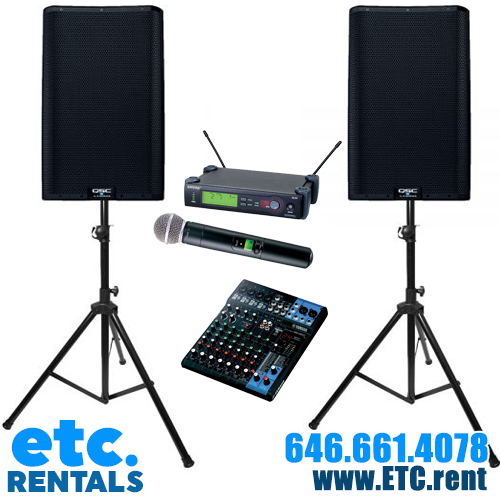 Radio Rentals Sets Rent Speaker Package with Wireless Mic – ETC Rentals