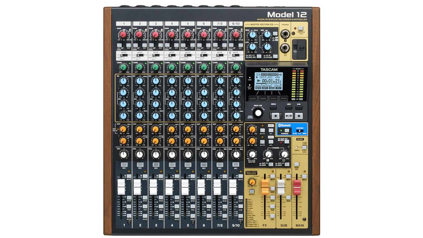 Tascam Model 12 - 12 Channel Mixer, Interface, Multitrack Recorder